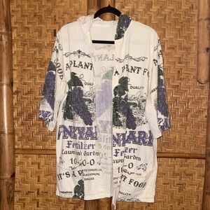 Vintage handmade grapes Vineyard fertilizer hooded jacket shirt